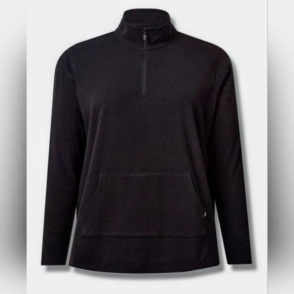 Torrid Happy Camper Super Soft Performance Micro Fleece Active Pullover‎ - Black - Picture 1 of 6